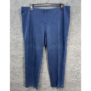 Pure Jill Indigo Slim Leg Pants Women’s XLP Blue Pull On Knit High Rise J Jill